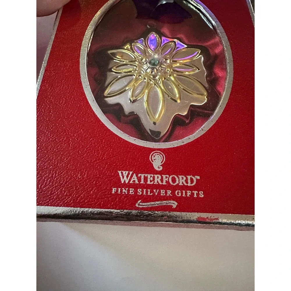 Waterford Fine Silver Gifts Celtic Snowflake Ornament Silver Gold Tone